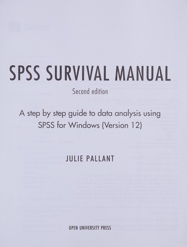 Cover for SPSS survival manual