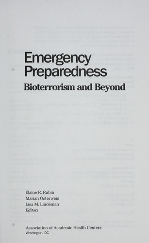 Cover for Emergency Preparedness