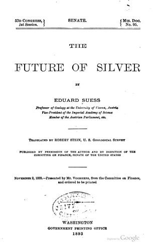 Cover for The future of silver