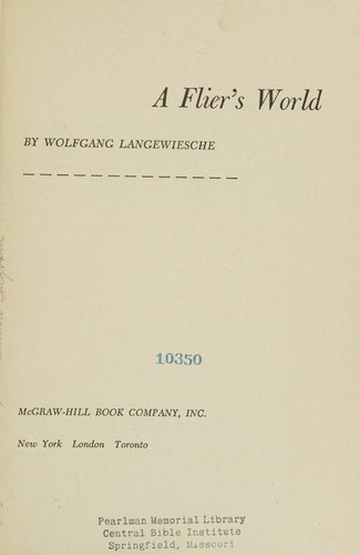 Cover for A Flier's World