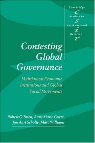 Cover for Contesting global governance