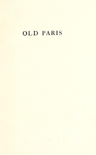 Cover for Old Paris
