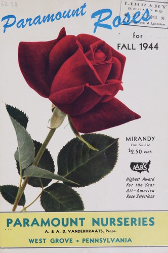 Cover for Paramount roses for fall 1944