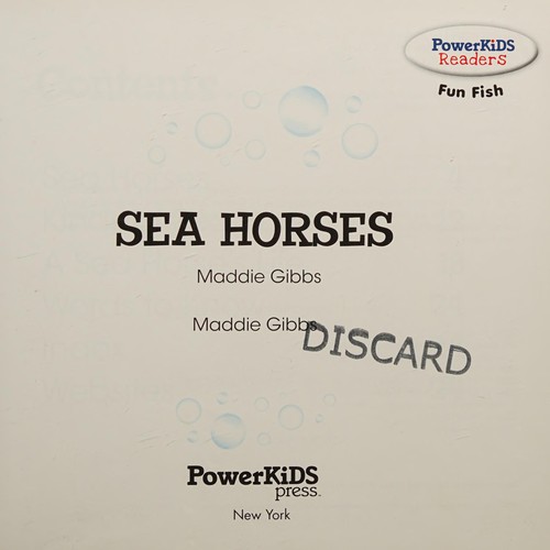 Cover for Sea horses