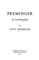 Cover for Preminger