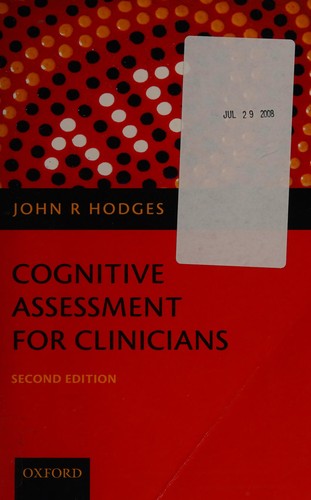 Cover for Cognitive assessment for clinicians