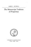 Cover for The manuscript tradition of Propertius