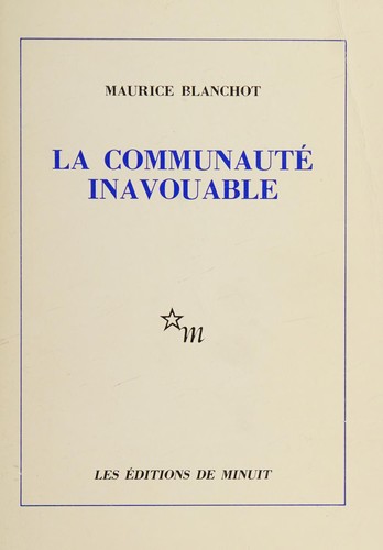 Cover for La communauté inavouable