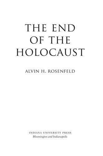 Cover for The end of the Holocaust