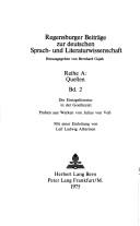 Cover for Die Eintagsliteratur in der Goethezeit