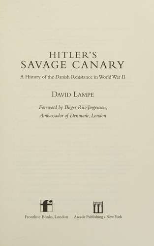 Cover for Hitler's Savage Canary