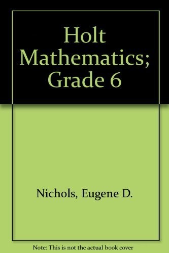Cover for Holt Mathematics; Grade 6