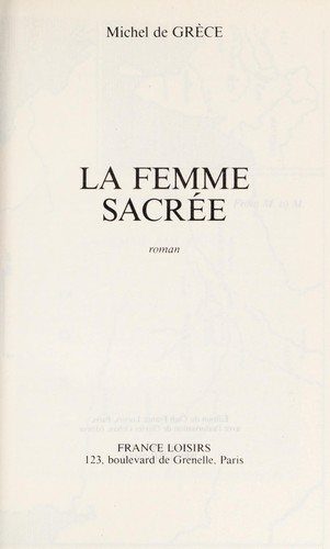 Cover for La femme sacree