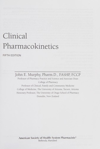 Cover for Clinical pharmacokinetics