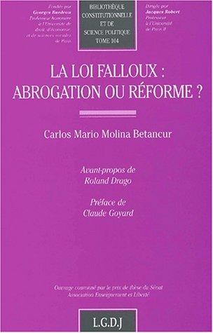 Cover for La loi Falloux