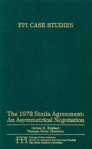 Cover for The 1972 Simla Agreement