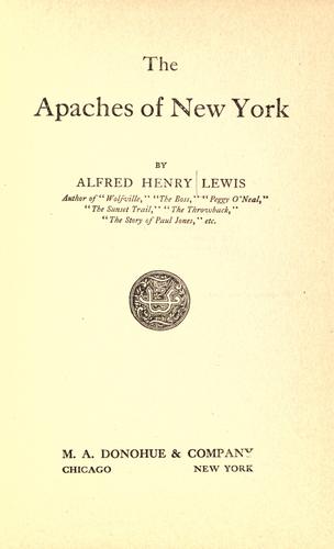 Cover for The Apaches of New York