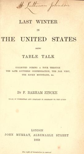 Cover for Last winter in the United States
