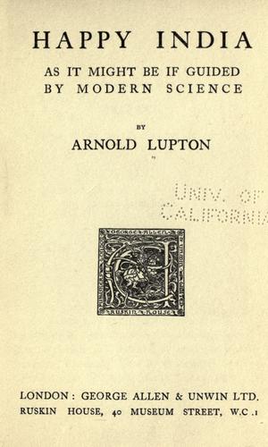 Cover for Happy India, as it might be if guided by modern science