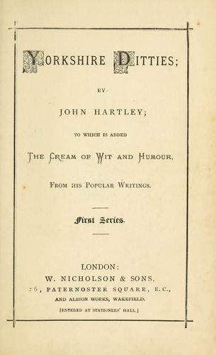 Cover for Yorkshire ditties