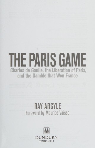 Cover for The Paris game