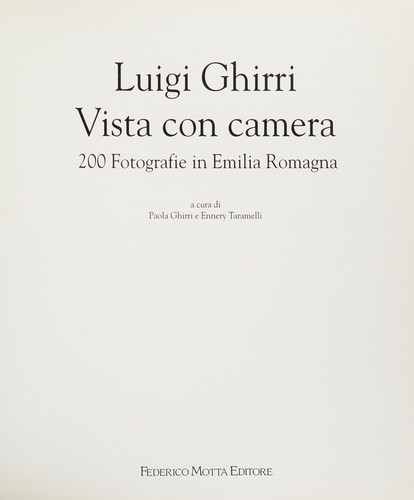 Cover for Luigi Ghirri