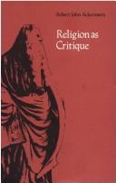 Cover for Religion as critique