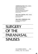 Cover for Surgery of the paranasal sinuses