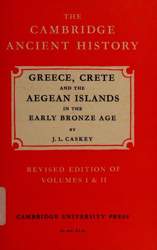 Cover for Greece, Crete, and the Aegean islands in the early bronze age