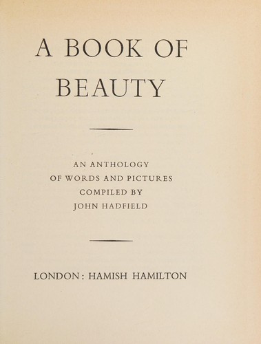 Cover for A book of beauty