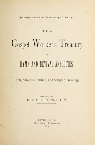 Cover for The gospel worker's treasury of hymn and revival anecdotes