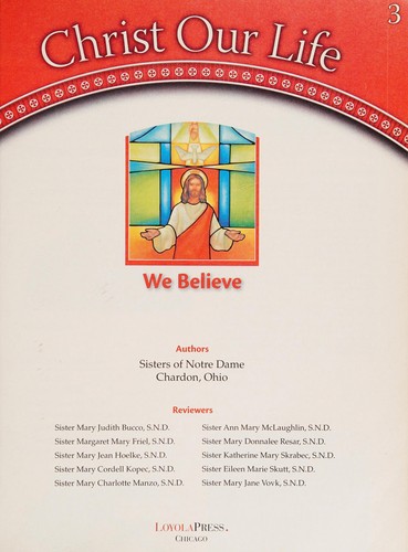 Cover for We believe
