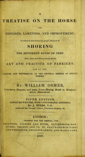 Cover for A treatise on the horse