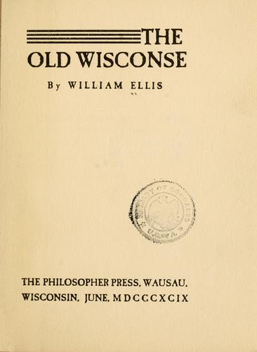 Cover for old Wisconse