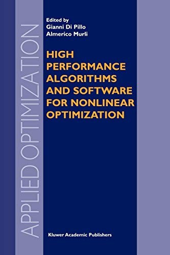 Cover for High Performance Algorithms and Software for Nonlinear Optimization