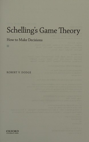Cover for Schelling's game theory