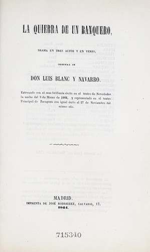 Cover for La quiebra de un banquero