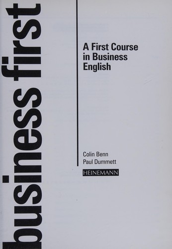 Cover for Business First