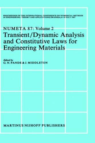 Cover for Transient/dynamic analysis and constitutive laws for engineering materials