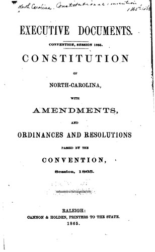 Cover for Executive documents.