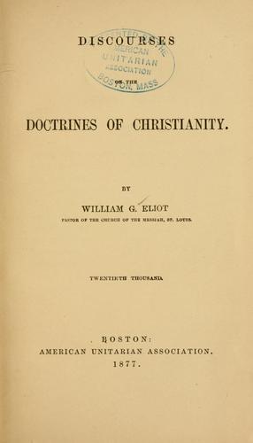 Cover for Discourses on the doctrines of Christianity.