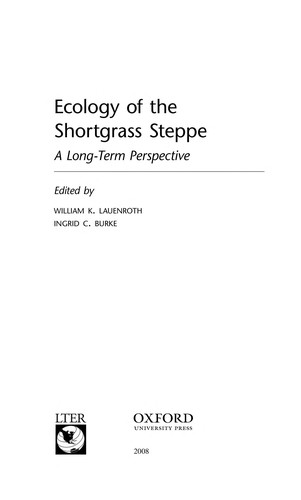 Cover for Ecology of the shortgrass steppe