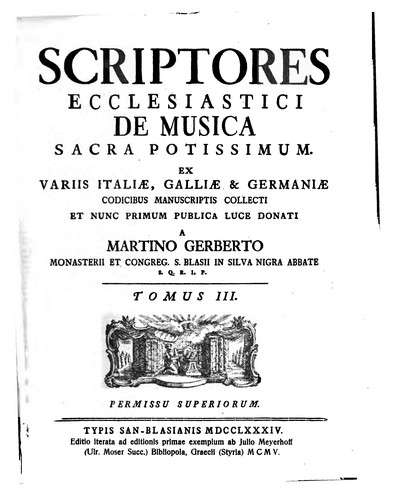 Cover for Scriptores ecclesiastici de musica sacra potissimum.
