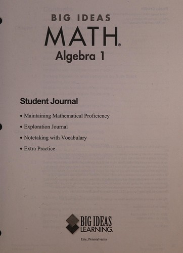 Cover for Algebra 1