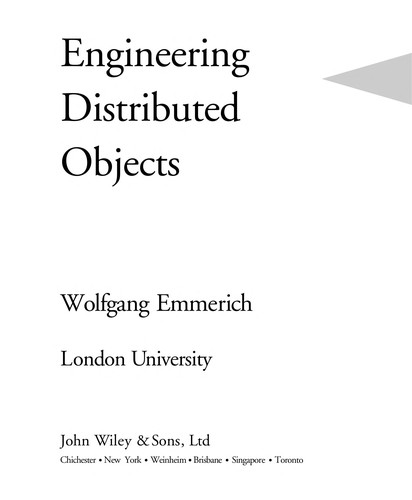 Cover for Engineering Distributed Objects