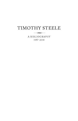 Cover for Timothy Steele