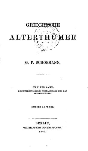 Cover for Griechische Alterthümer