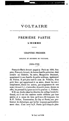 Cover for Voltaire