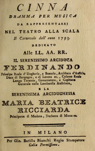 Cover for Cinna