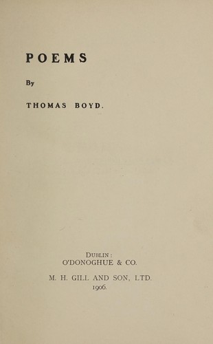 Cover for Poems